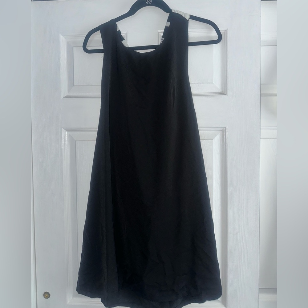 Black Multi Stripe Tie-Back Mini Dress XL